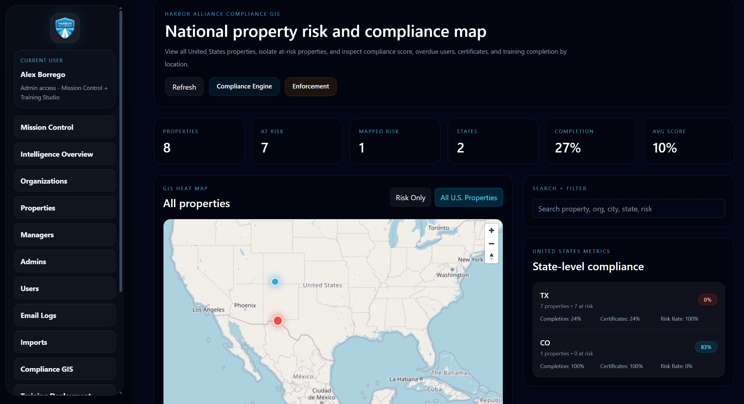 Location-based prevention intelligence map